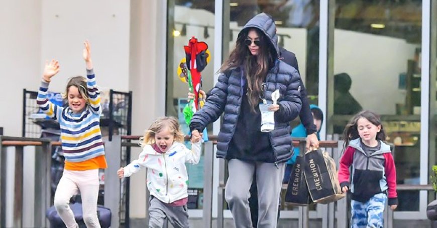 Megan Fox with her kids